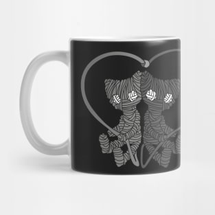 UNRAVEL 2 black and white small Mug